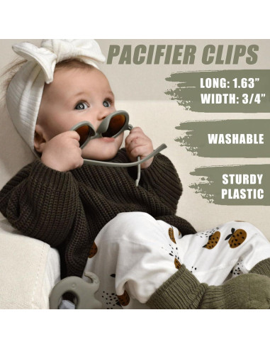 Paquete de 10 Puntas de Clip para Chupete - Plástico Sin BPA