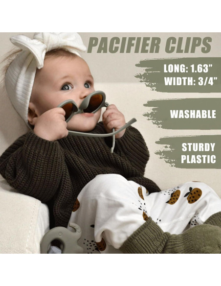 Paquete de 10 Puntas de Clip para Chupete - Plástico Sin BPA