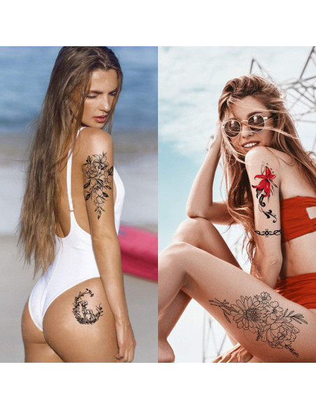 Tatuajes Temporales Cerlaza 162 Estilos Impermeables 50 Hojas