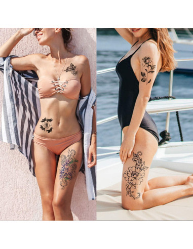 Tatuajes Temporales Cerlaza 162 Estilos Impermeables 50 Hojas