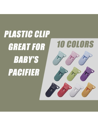 Paquete de 10 Puntas de Clip para Chupete - Plástico Sin BPA