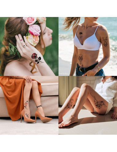 Tatuajes Temporales Cerlaza 162 Estilos Impermeables 50 Hojas
