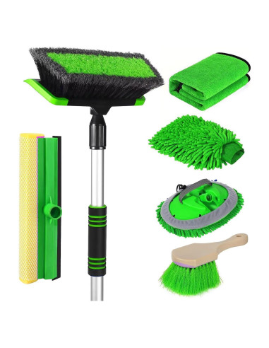 Kit de Cepillo de Lavado de Autos Stemni 62" con Accesorios