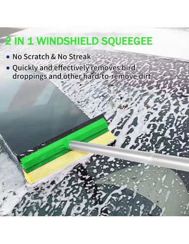 Kit de Cepillo de Lavado de Autos Stemni 62" con Accesorios