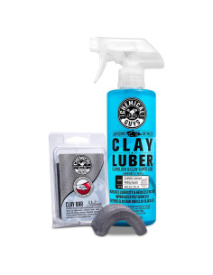 Kit de Barra de Arcilla Media Chemical Guys + Lubricante 0.45 kg