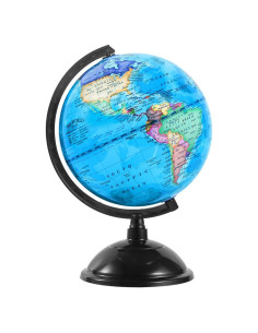 Globo Terráqueo Giratorio KISEER 20.32 cm Azul Educativo