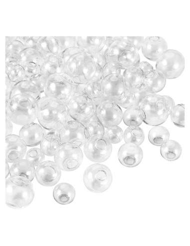 100 Esferas de Vidrio Transparentes Spritewelry 10-18mm para Manualidades