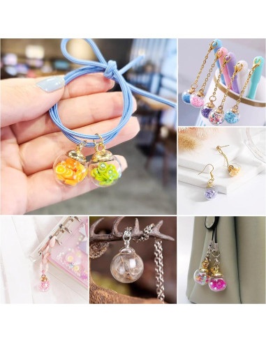 100 Esferas de Vidrio Transparentes Spritewelry 10-18mm para Manualidades