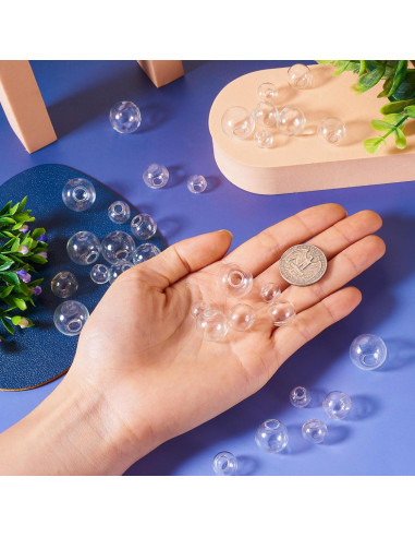 100 Esferas de Vidrio Transparentes Spritewelry 10-18mm para Manualidades