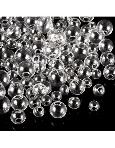 100 Esferas de Vidrio Transparentes Spritewelry 10-18mm para Manualidades