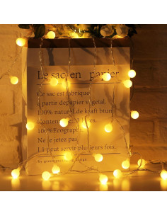 Luces de Cuerda LED Minetom 10m 100 Bombillas Blanco Cálido 2