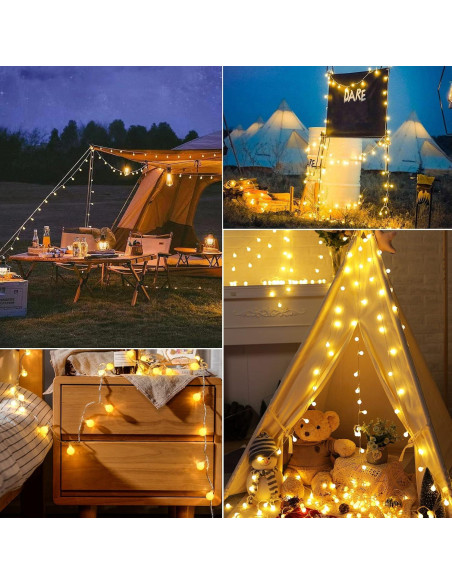Luces de Cuerda LED Minetom 10m 100 Bombillas Blanco Cálido Luces de Cuerda LED Minetom 10m 100 Bombillas Blanco Cálido
