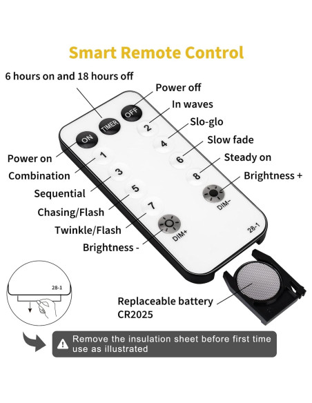 Luces de Cuerda LED Minetom 10m 100 Bombillas Blanco Cálido Luces de Cuerda LED Minetom 10m 100 Bombillas Blanco Cálido