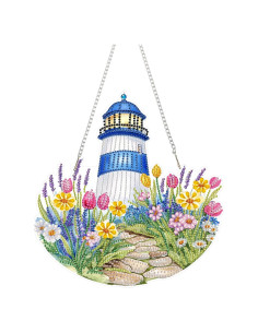 Kit de Pintura de Diamantes Yunzlly Faro DIY Acrílico 24.4x23.6cm