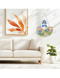 Kit de Pintura de Diamantes Yunzlly Faro DIY Acrílico 24.4x23.6cm 2