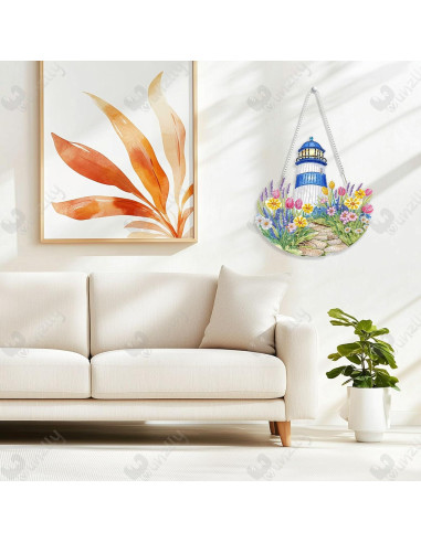 Kit de Pintura de Diamantes Yunzlly Faro DIY Acrílico 24.4x23.6cm