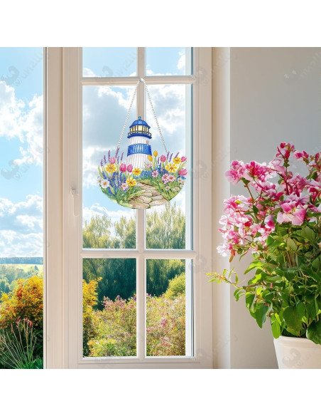 Kit de Pintura de Diamantes Yunzlly Faro DIY Acrílico 24.4x23.6cm