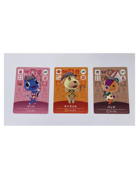 Paquete de 3 Tarjetas Amiibo Animal Crossing Importadas Japón