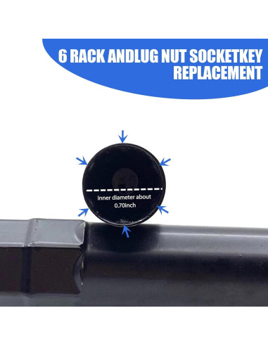 Llave de Tuerca Antirrobo Jewkot 6 Puntos Spline 8.79 cm