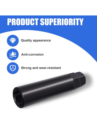 Llave de Tuerca Antirrobo Jewkot 6 Puntos Spline 8.79 cm