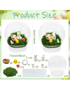 Kit de Manualidades de Globo de Nieve de Pascua Cinrobiye 2