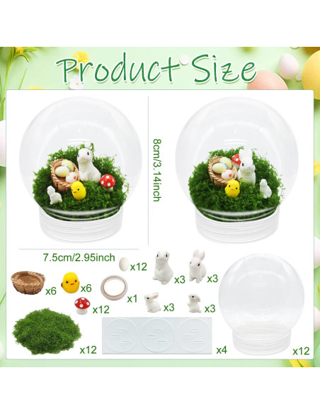 Kit de Manualidades de Globo de Nieve de Pascua Cinrobiye