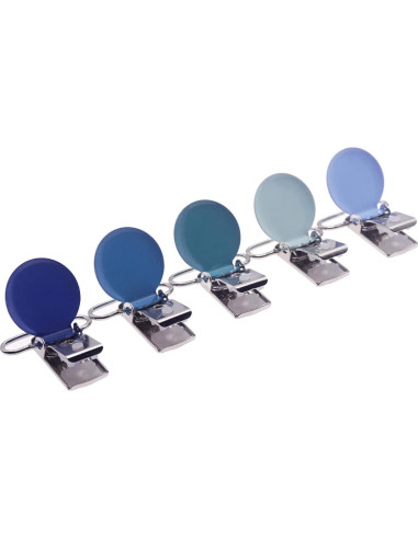 42 Clips de Suspensión Metálicos Redondos para Chupetes DIY