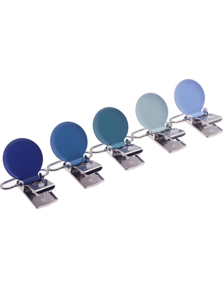 42 Clips de Suspensión Metálicos Redondos para Chupetes DIY