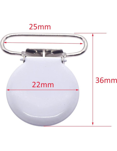 42 Clips de Suspensión Metálicos Redondos para Chupetes DIY