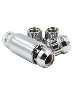 Cerraduras de Rueda M14x1.5 Cromadas 4 Piezas + Llave