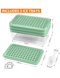 Bandeja de Hielo Mini Longzon con Tapa y Contenedor 273 Pcs 2