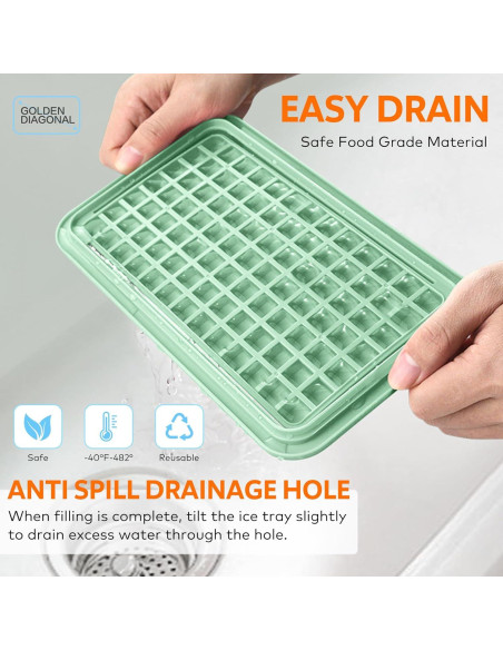 Bandeja de Hielo Mini Longzon con Tapa y Contenedor 273 Pcs