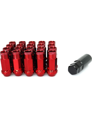Tuercas de Rueda M12x1.5 SOROPARTS Juego 22 Piezas Color Rojo