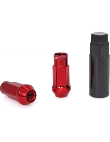 Tuercas de Rueda M12x1.5 SOROPARTS Juego 22 Piezas Color Rojo