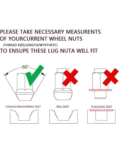 Tuercas de Rueda M12x1.5 SOROPARTS Juego 22 Piezas Color Rojo