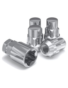 Tuercas de Rueda Caballero Blanco 40700S Cromo M12x1.5 4 Pzas