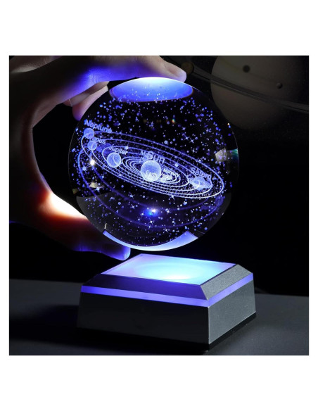 Bola de Cristal 3D Sistema Solar LED 80mm Liberal Brightdeer Bola de Cristal 3D Sistema Solar LED 80mm Liberal Brightdeer