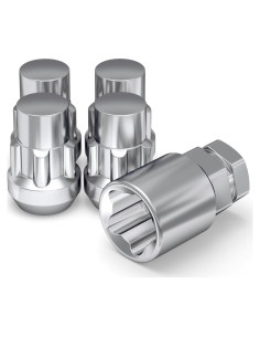 Tuercas de Rueda Antirrobo Caballero Blanco M12x1.25 4 Pzas