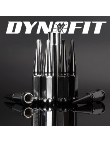 Tuercas de Perno DYNOFIT 14x1.5 mm Cónicas 24 Piezas Plateadas