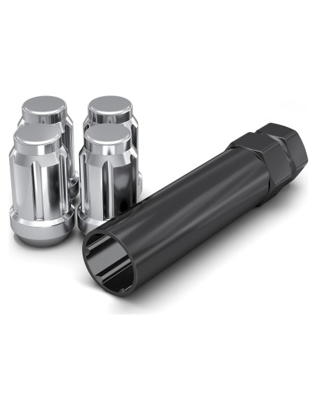 Tuerca de Rueda Cromo M12x1.5 White Knight - Paquete de 4