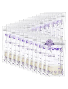 Bolsas de Almacenamiento de Leche Materna Newwiee 300 piezas 8 oz