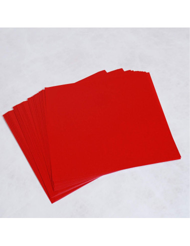 Papel de Origami Taro 15 cm Rojo 50 Hojas Kami Japonés