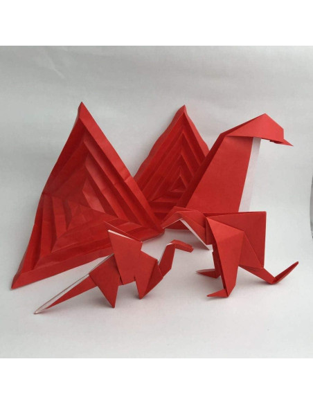 Papel de Origami Taro 15 cm Rojo 50 Hojas Kami Japonés