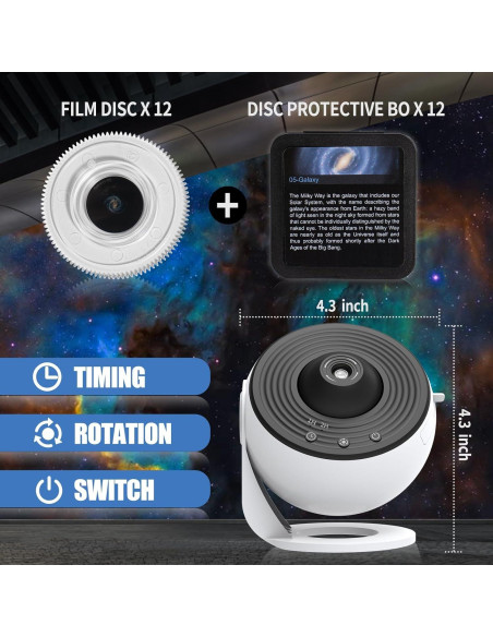 Proyector de Estrellas JIAYUNA 12 en 1 con Temporizador