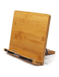 Soporte de Libro Ajustable de Bambú Wishacc - Plegable y Resistente