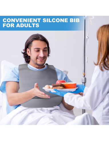 Paquete de 10 Baberos de Silicona Jeere para Adultos 52x36cm