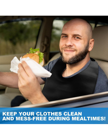 Paquete de 10 Baberos de Silicona Jeere para Adultos 52x36cm