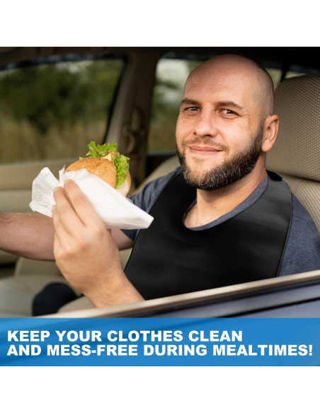 Paquete de 10 Baberos de Silicona Jeere para Adultos 52x36cm