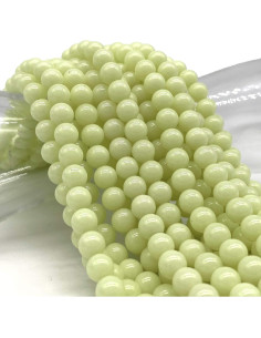 Perlas Redondas de Aragonito Verde Mexicano 6mm ABC GEMS 2
