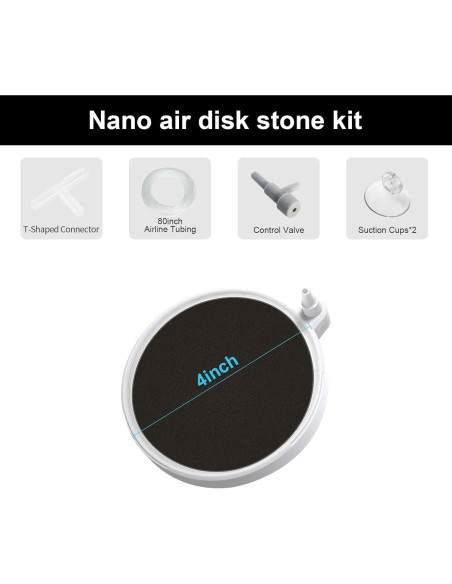 Piedra de Aire Boxtech 4" para Acuarios - Silenciosa y Eficiente